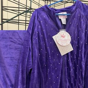 Quacker Factory jog suit purple size 2x